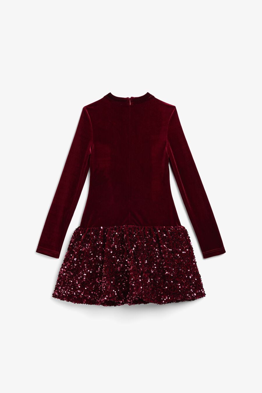 ANDI MINI BUBBLE DRESS in colour Burgundy