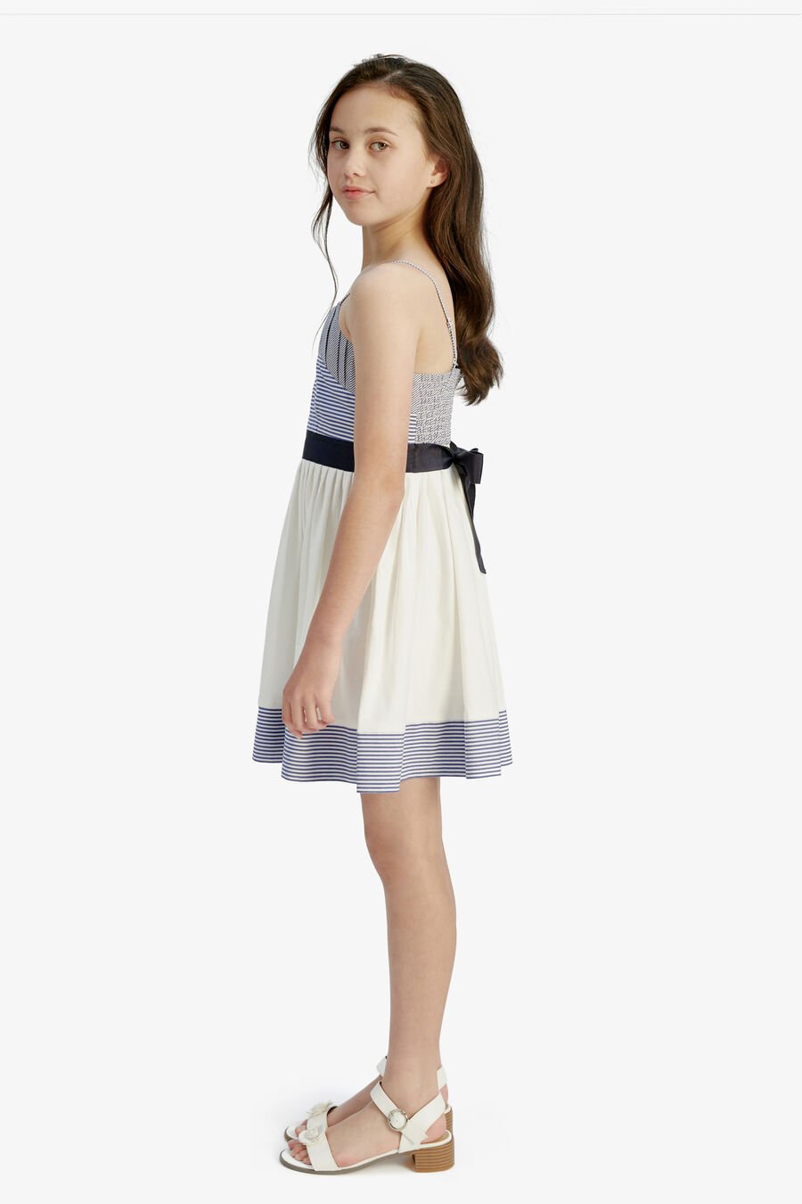 FRENCHY DRESS in colour Navy Stripe