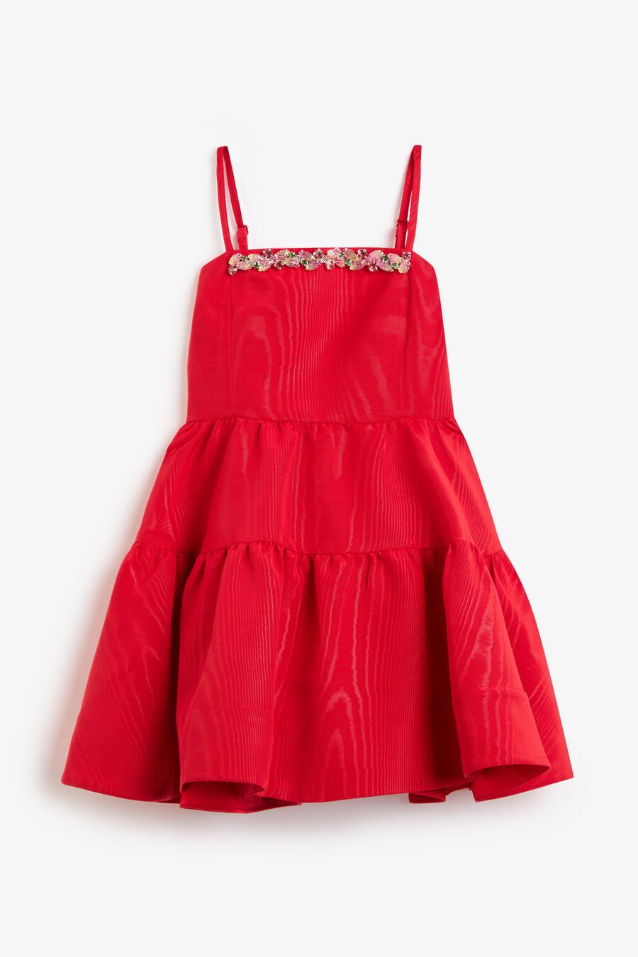 CHARLOTTE TRIM MINI DRESS in colour Red