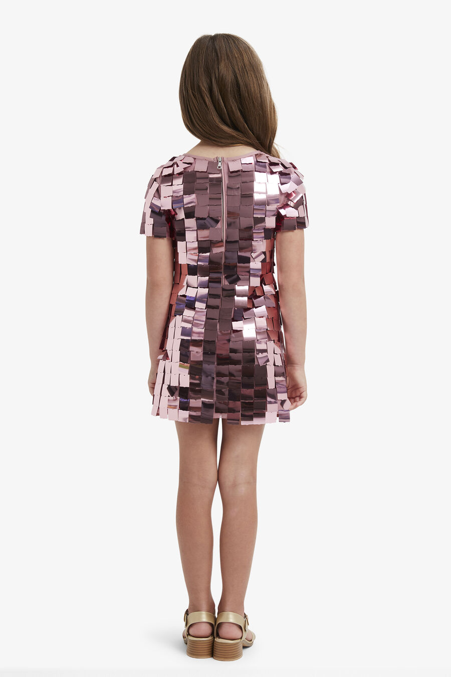 KATANA SEQUIN DRESS in colour Pink Sequin