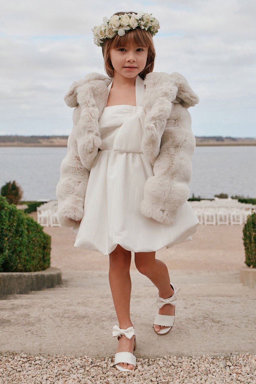 Girls Athera Cropped Faux Fur Jacket