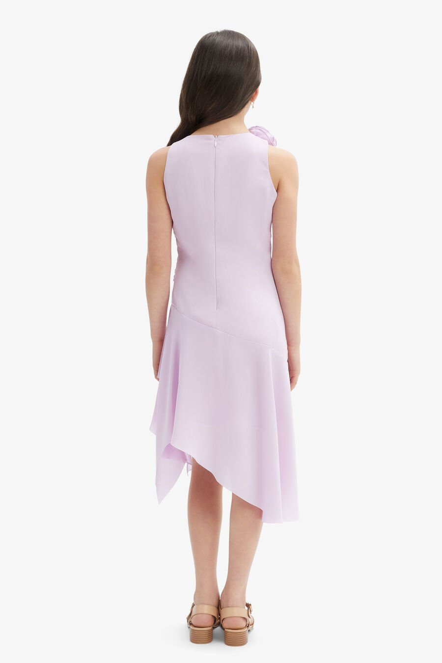 ADDISON HIGH LOW DRESS in colour LILAC LILY