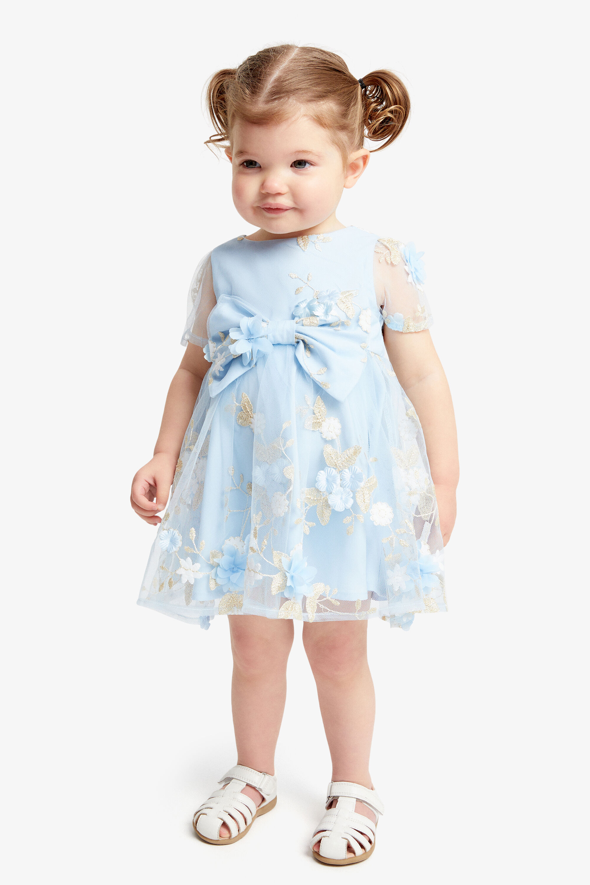Baby Girl Bronte Floral Mini Dress In Frost Bardot Junior