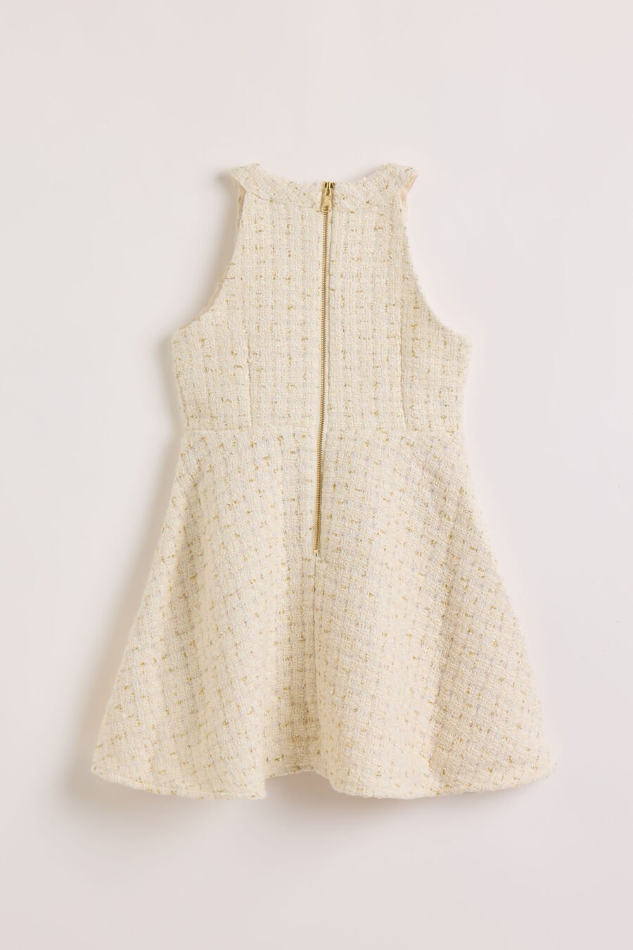 ROMA BOUCLE DRESS in colour IVORY BCLE
