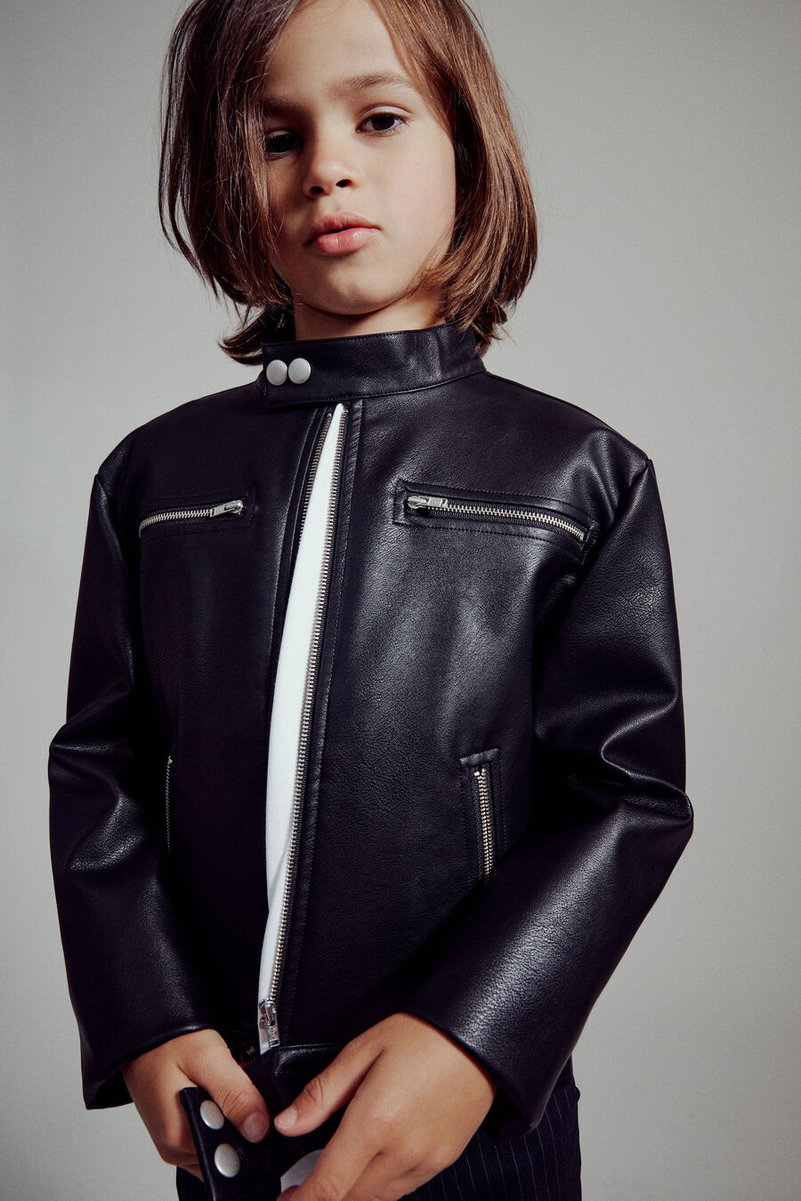 NILE JUNIOR BOMBER JACKET in colour BLACK