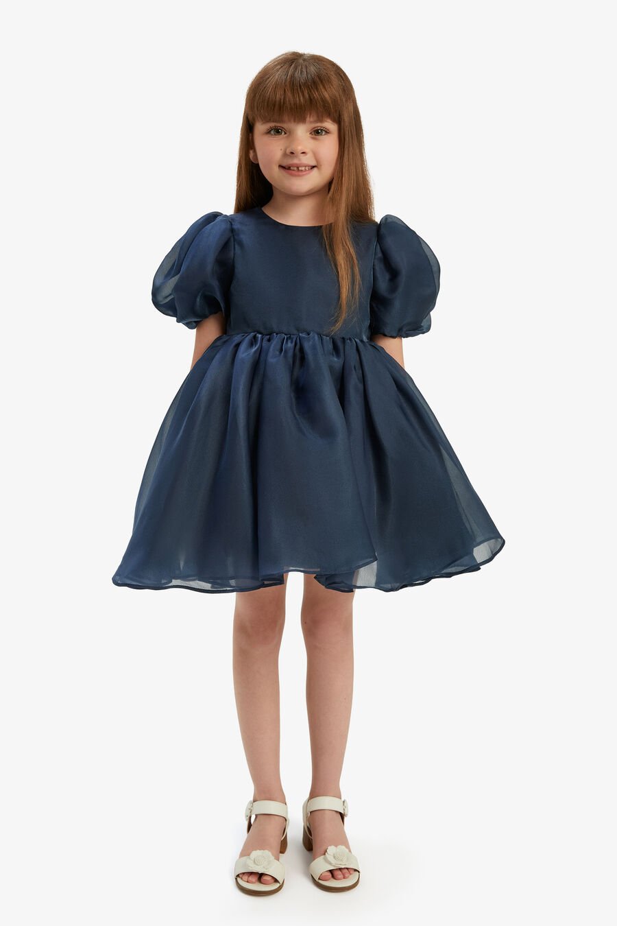 JULIET ORGANZA MINI DRESS in colour NAVY