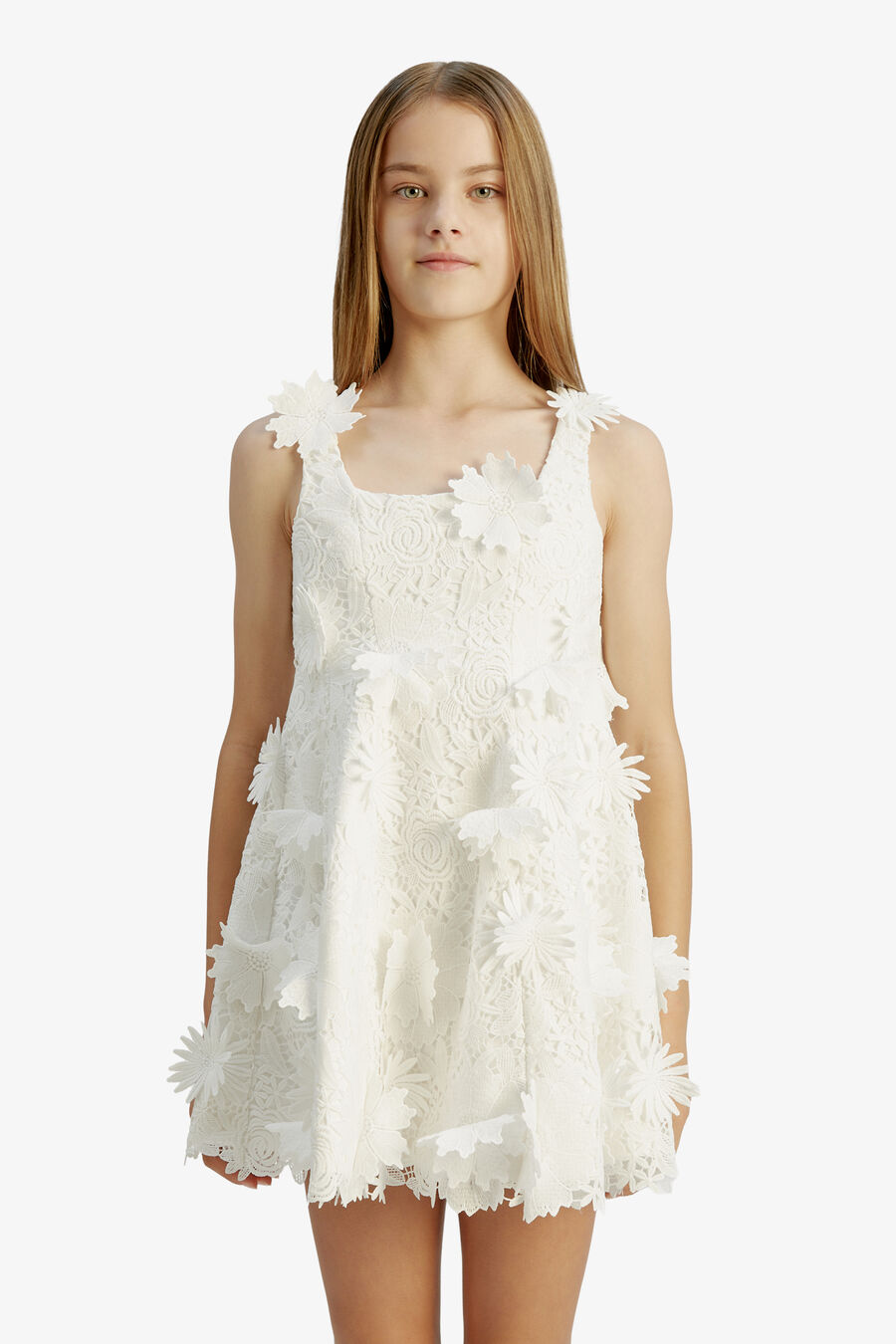 CALYPSO LACE DRESS in colour ORCHIDWHT