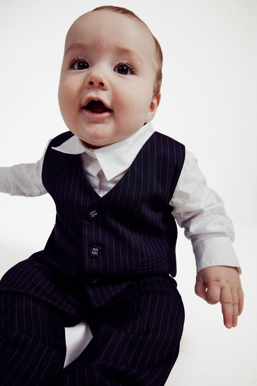 Baby Boy Charles Pin Stripe Vest