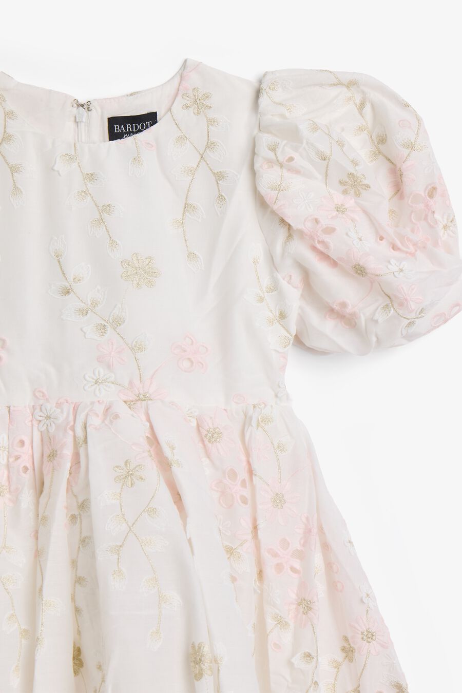 Girls Embroidered Poof Mini Dress