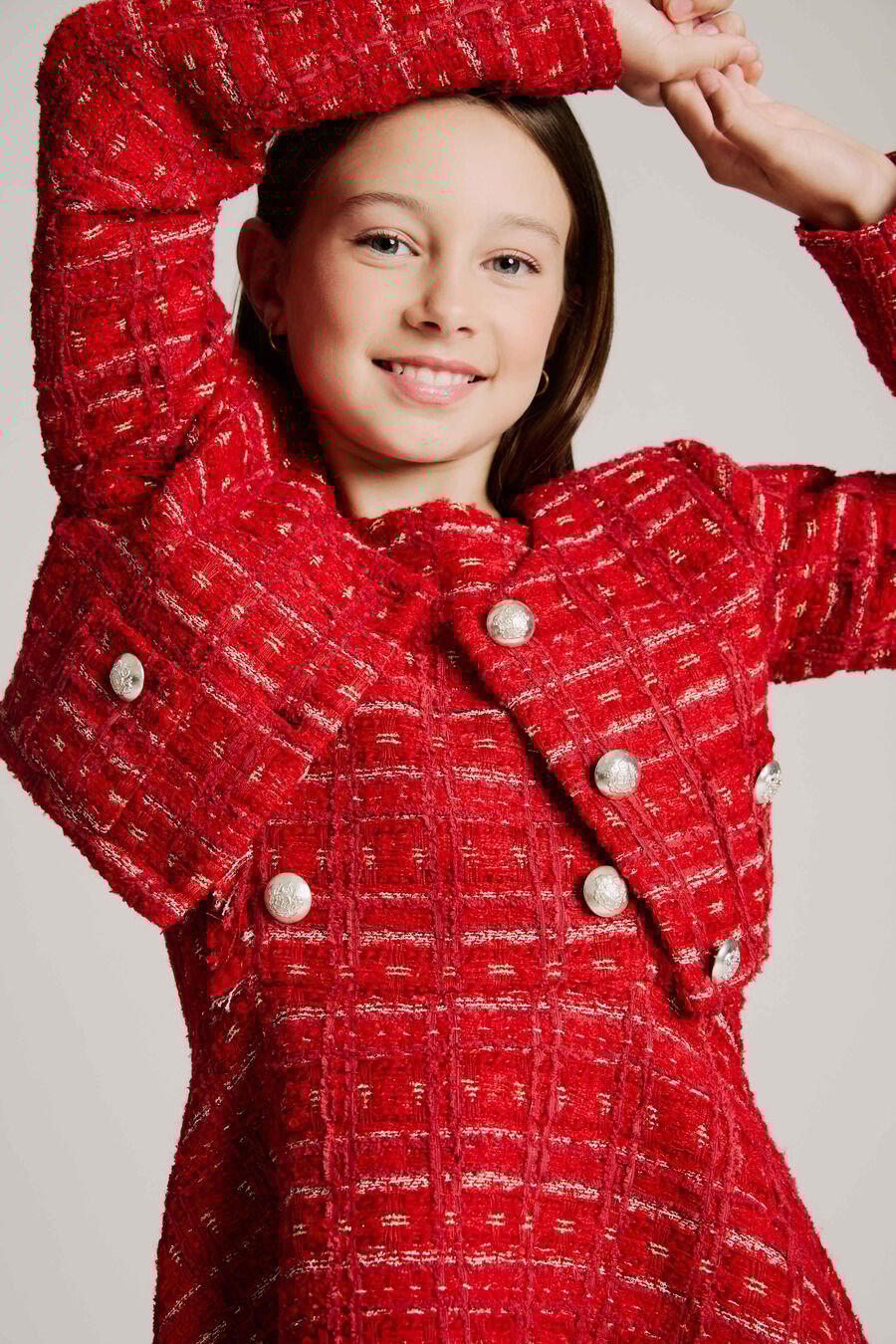 Girls Roma Boucle Dress