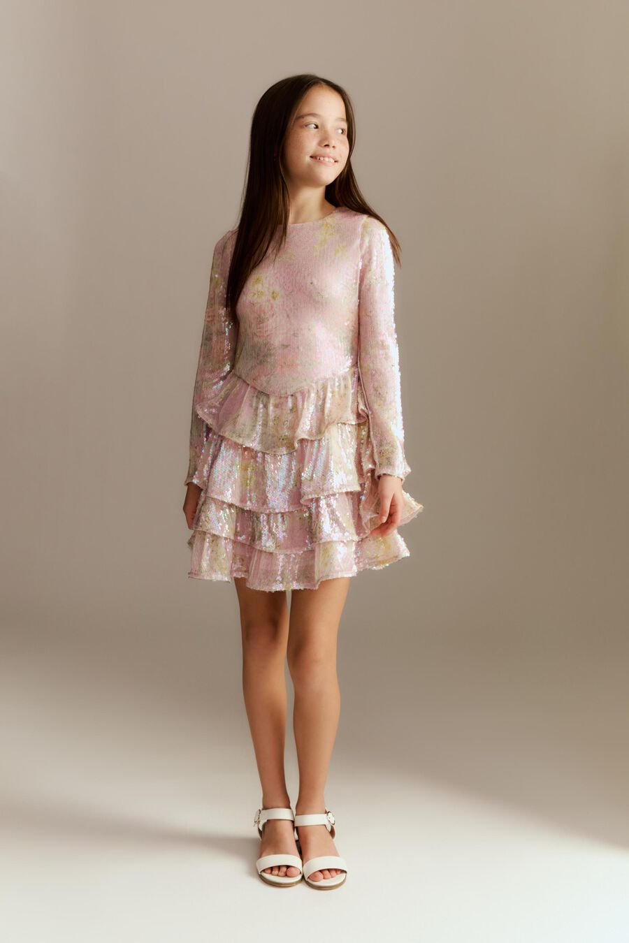 Girls Abby Sequin Mini Dress