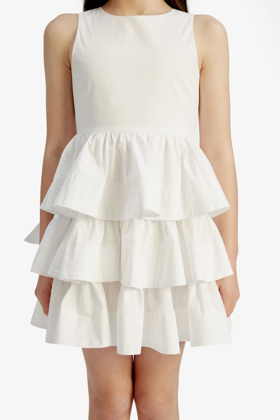 GIA POPLIN DRESS in colour WHITE