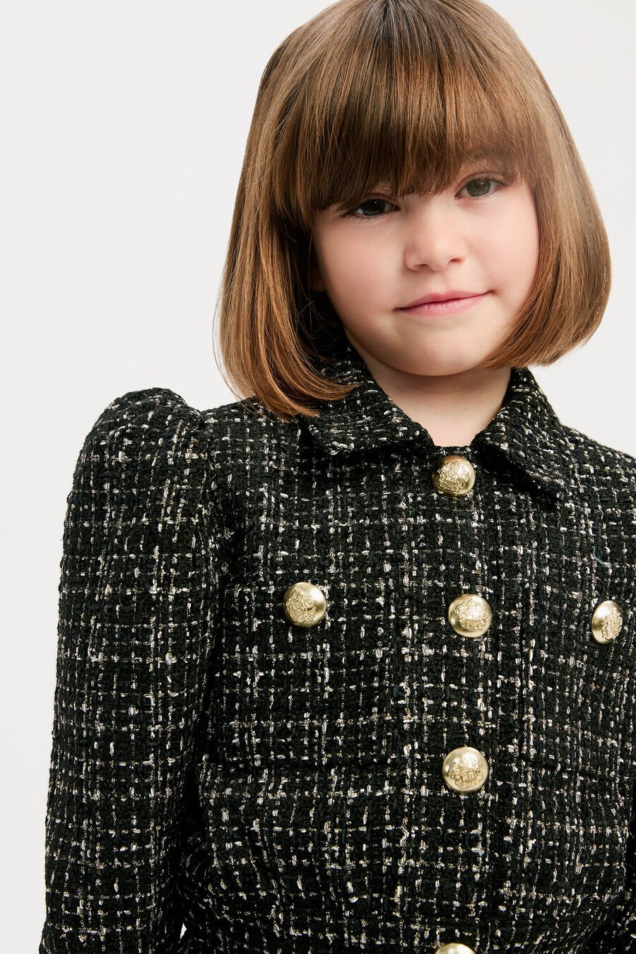 PHEOBE BOUCLE JACKET in colour Black Sparkle