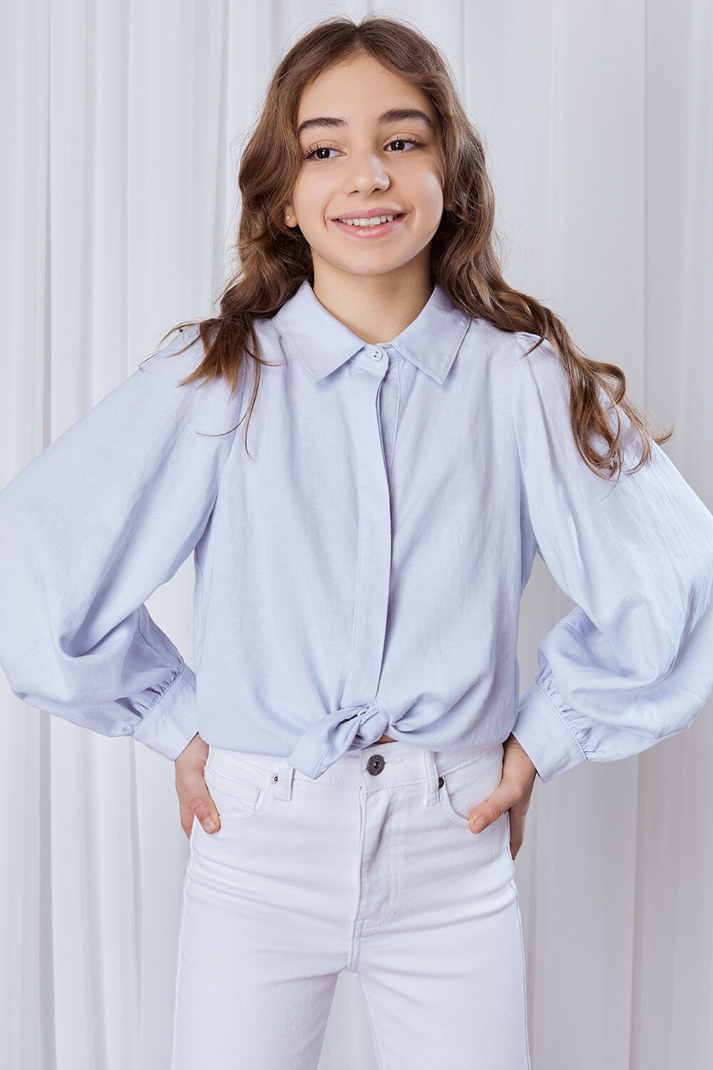 Blue shirt best sale for girls