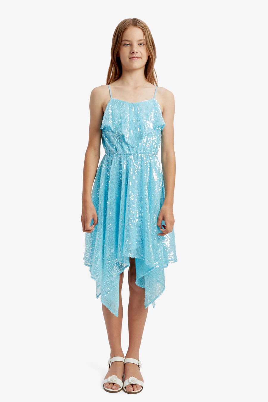 Girls Addy Sequin Hanky Dress