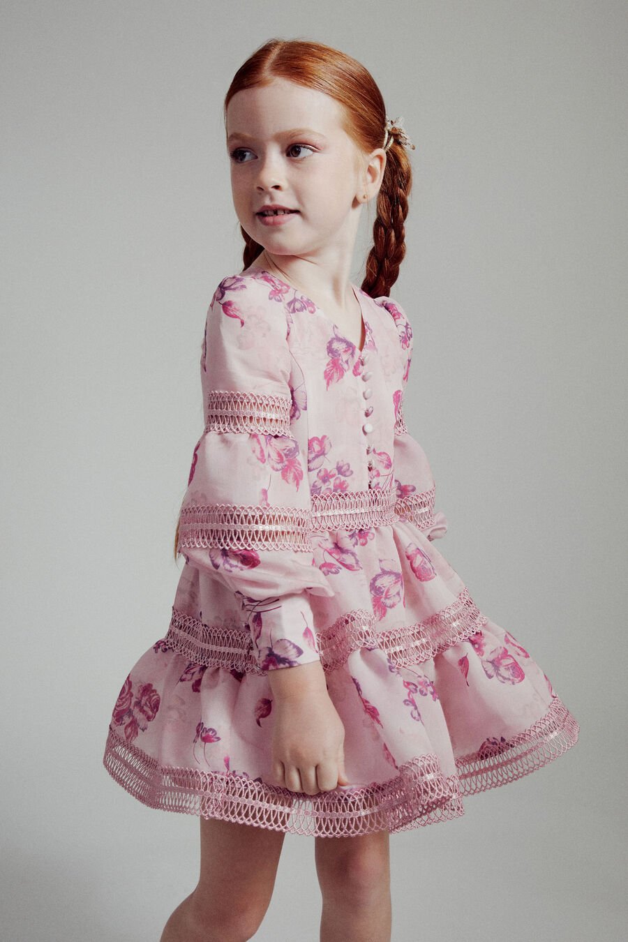 VENICE FLORAL MINI DRESS in colour PINK FLORA