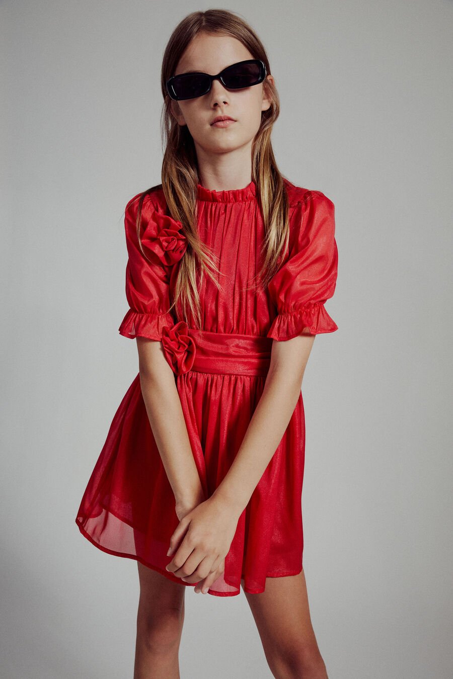 MERCER MINI DRESS in colour DEEP RED