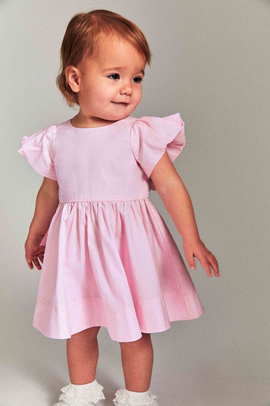 LANAI POPLIN DRESS in colour BLISS PINK