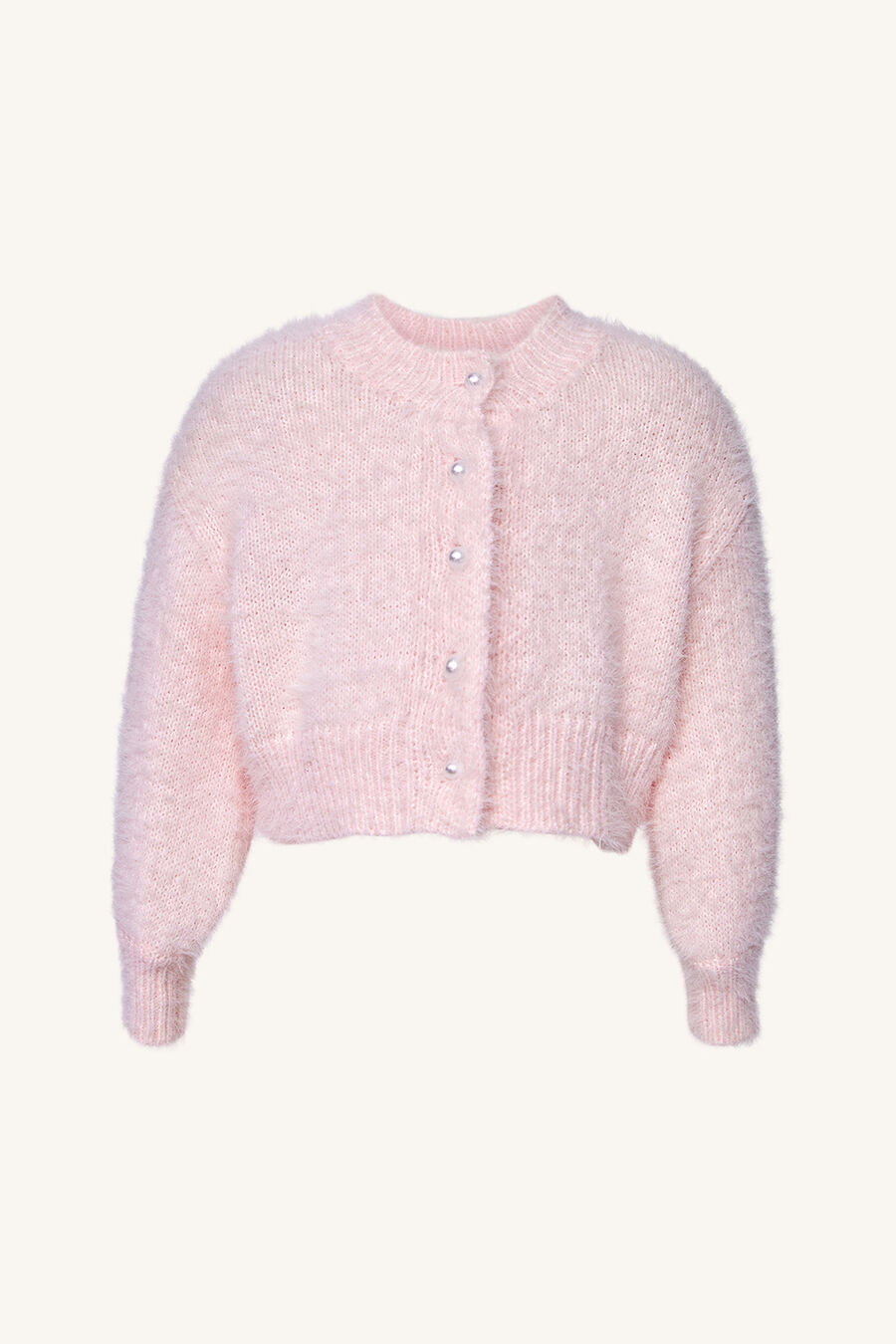 BELL SLEEVE CARDI in colour SOFT PINK