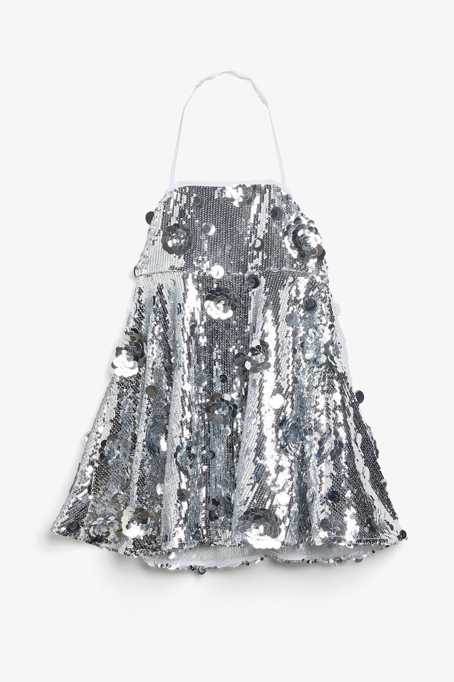 Girls Sequin Halter Dress