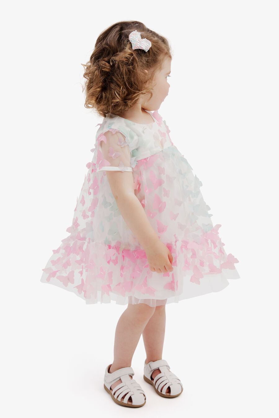 BUTTERFLY TIERED DRESS in colour RAINBOW
