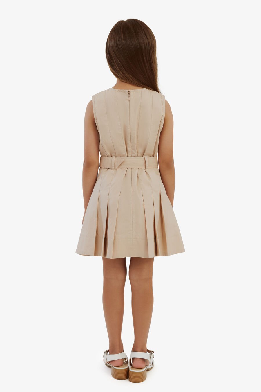 GREER POPLIN DRESS in colour TAN