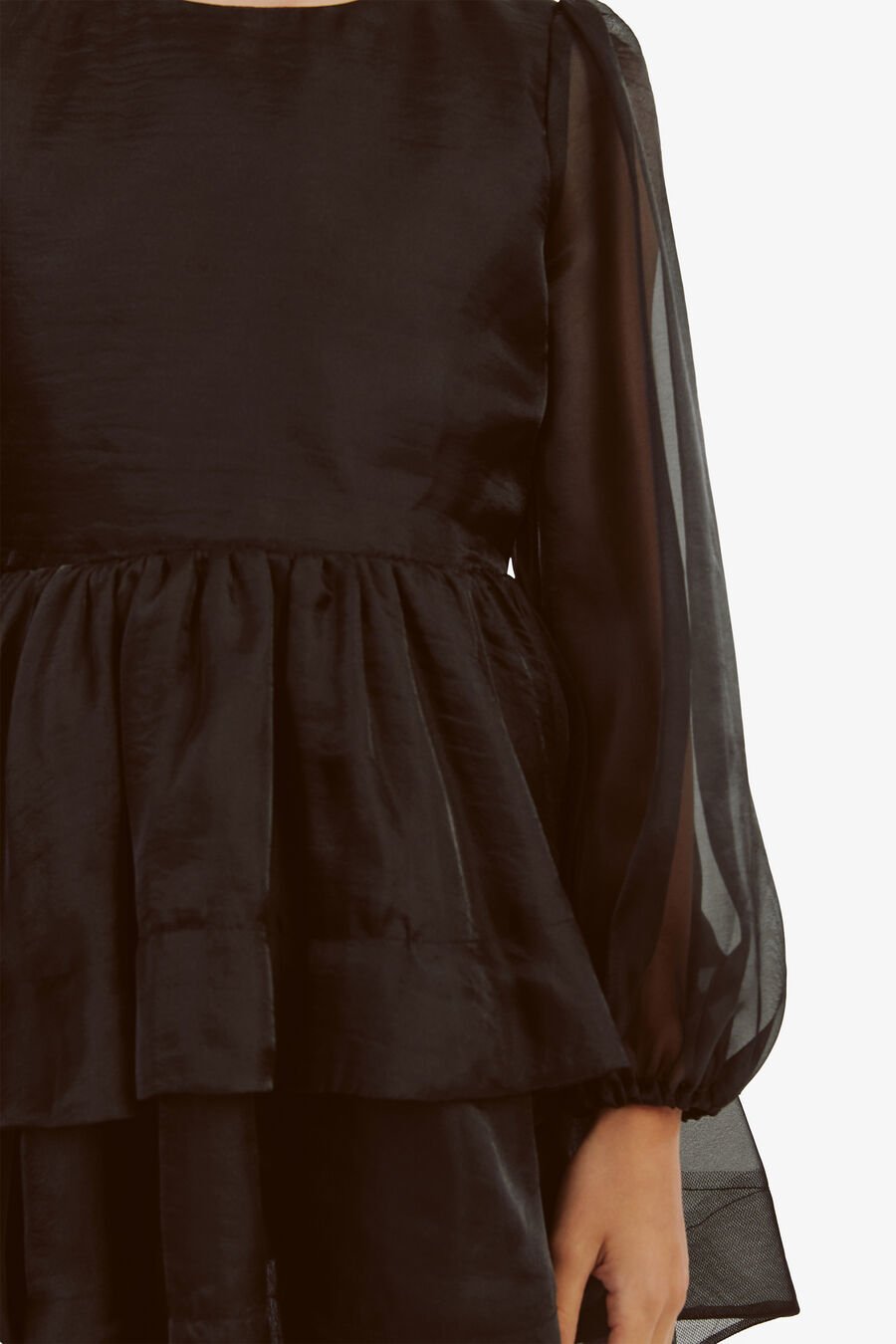 WEDNESDAY ORGANZA DRESS in colour BLACK
