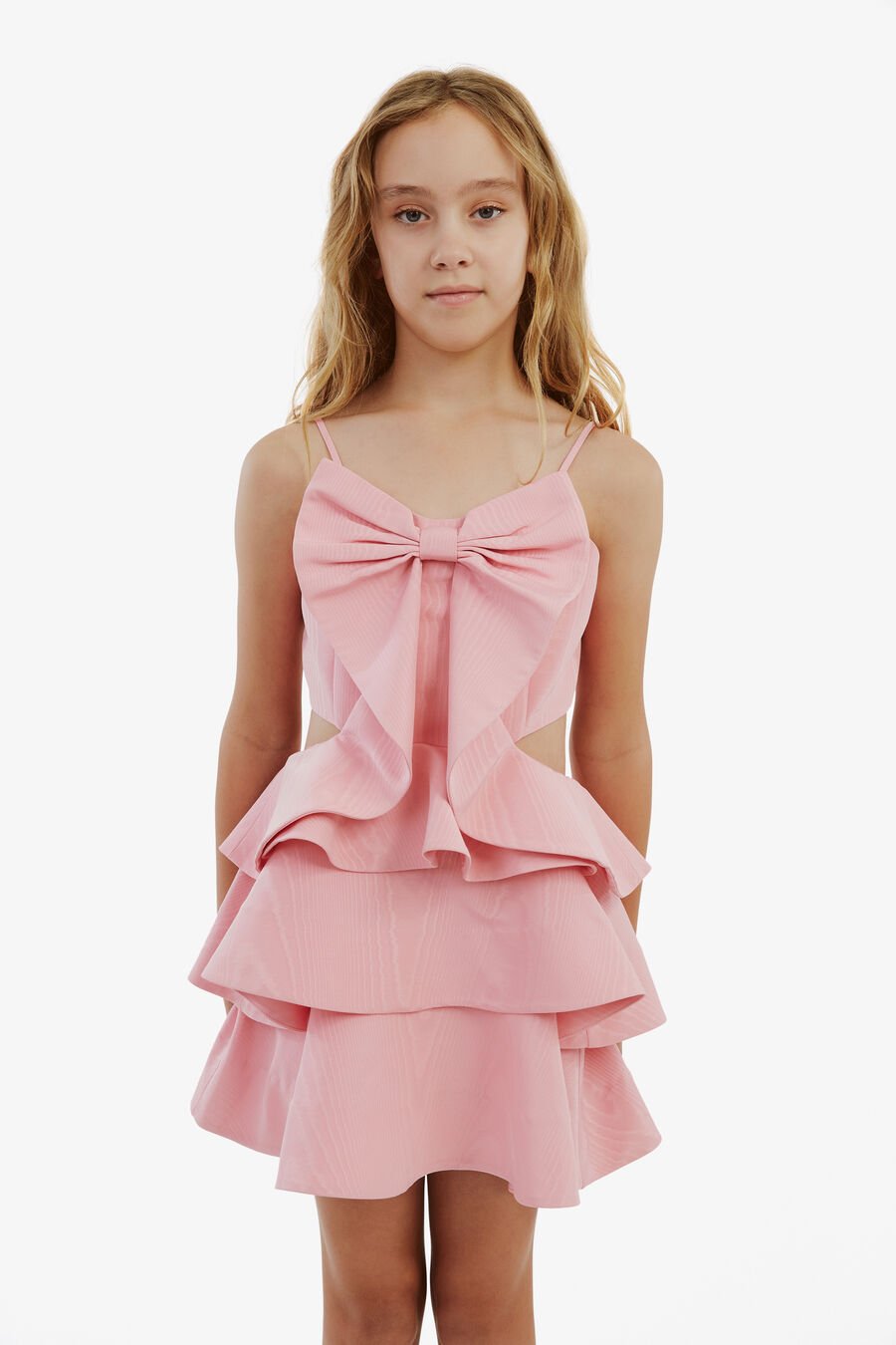 TULIP BOW DRESS in colour Bliss Pink
