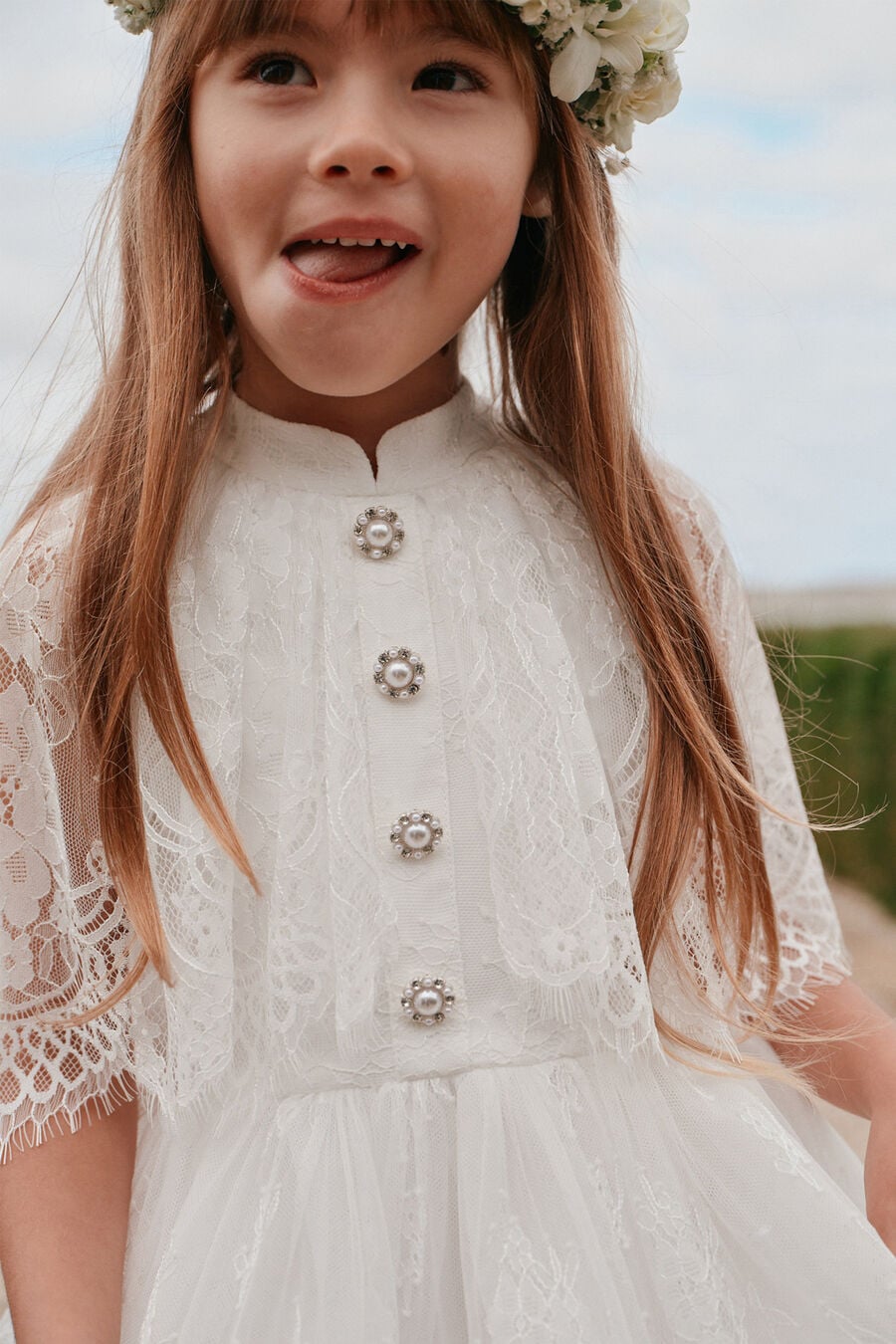 Girls Maeva Lace Dress