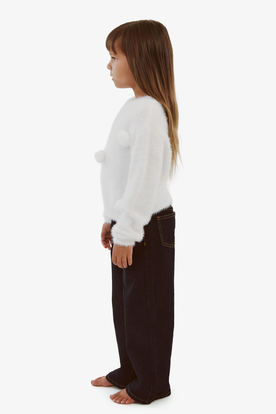OPHELIA ROSETTE TOP in colour IVORY