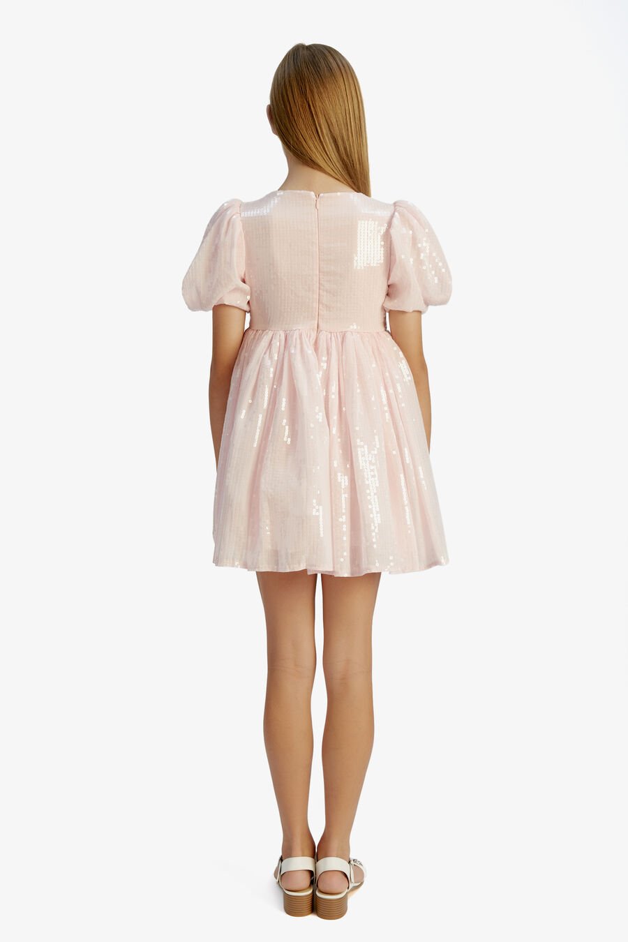 HALINA SEQUIN MINI DRESS in colour Powder Pink