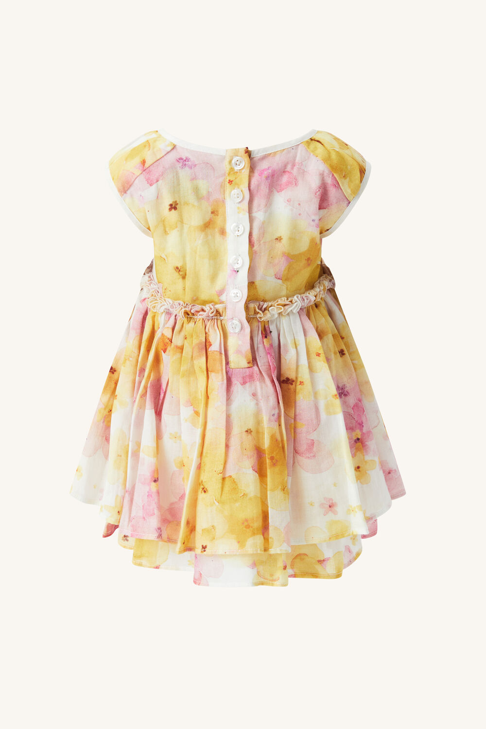 BABY GIRL NALA FLORAL MINI DRESS in colour YELLOW IRIS