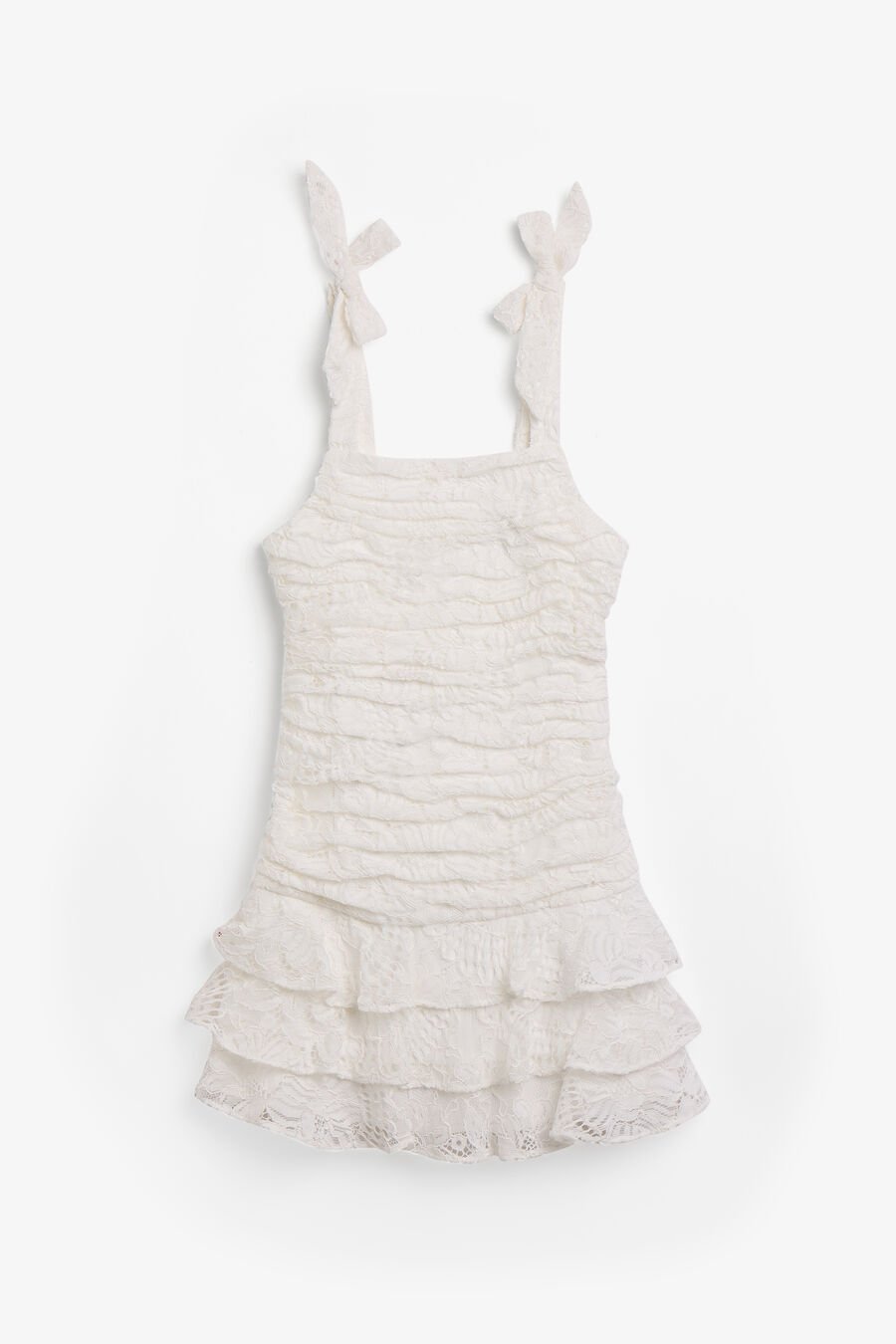 LIA LACE DRESS in colour Orchid White