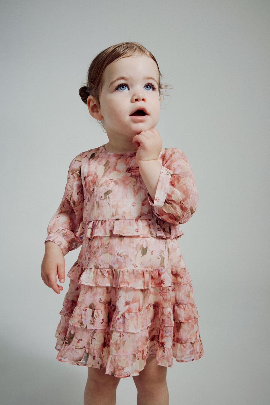 HENRI FLORAL DRESS in colour GARDENIA