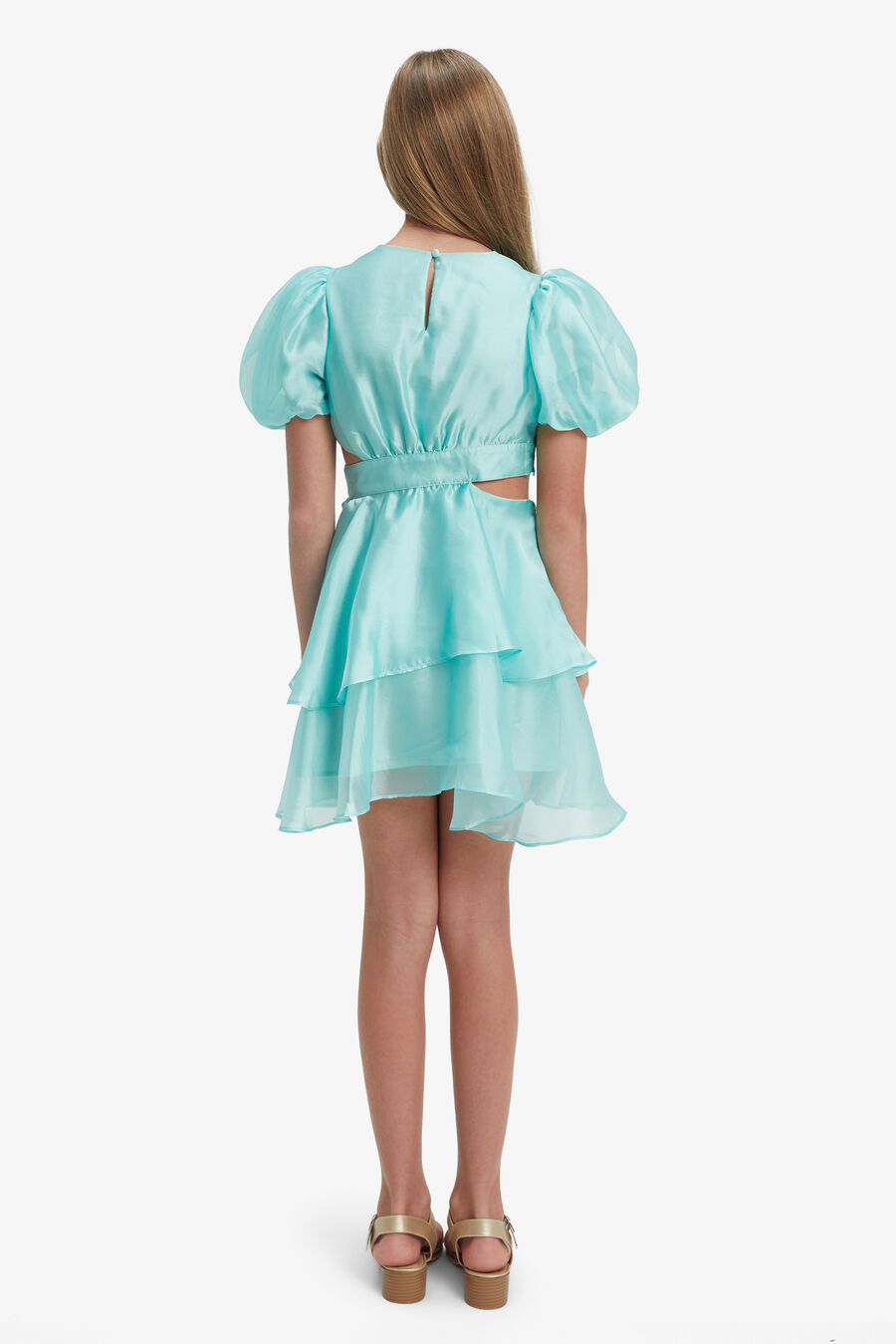 ENYA ORGANZA MINI DRESS in colour MINTY