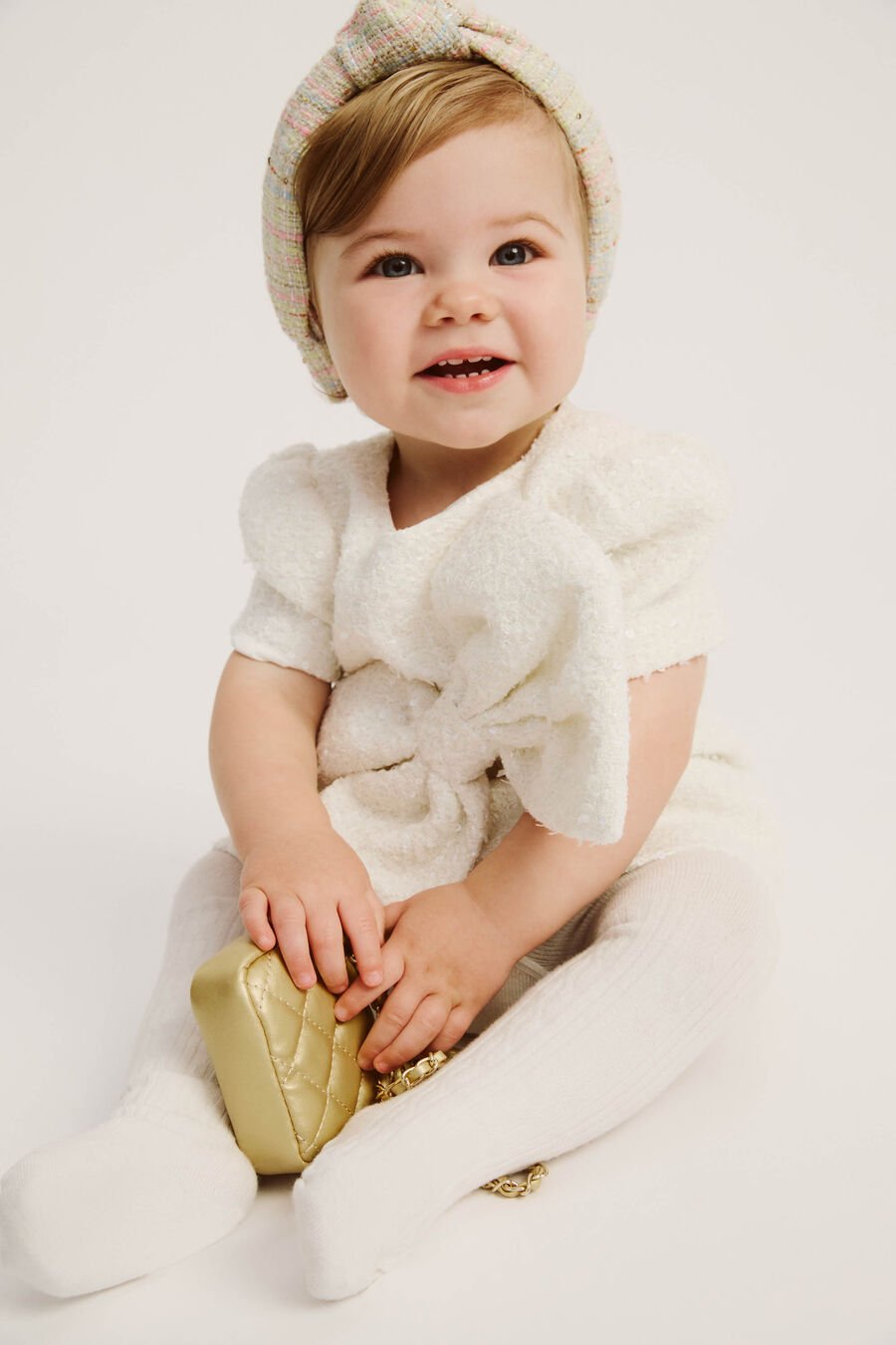 Baby Lucille Boucle Bow Dress