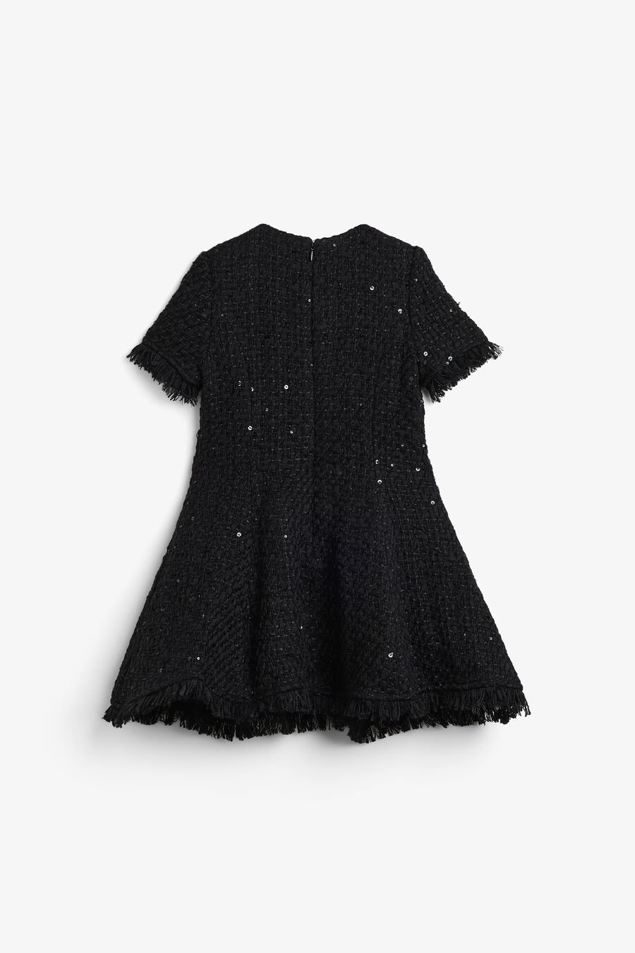 AVA BOUCLE MINI DRESS in colour Black