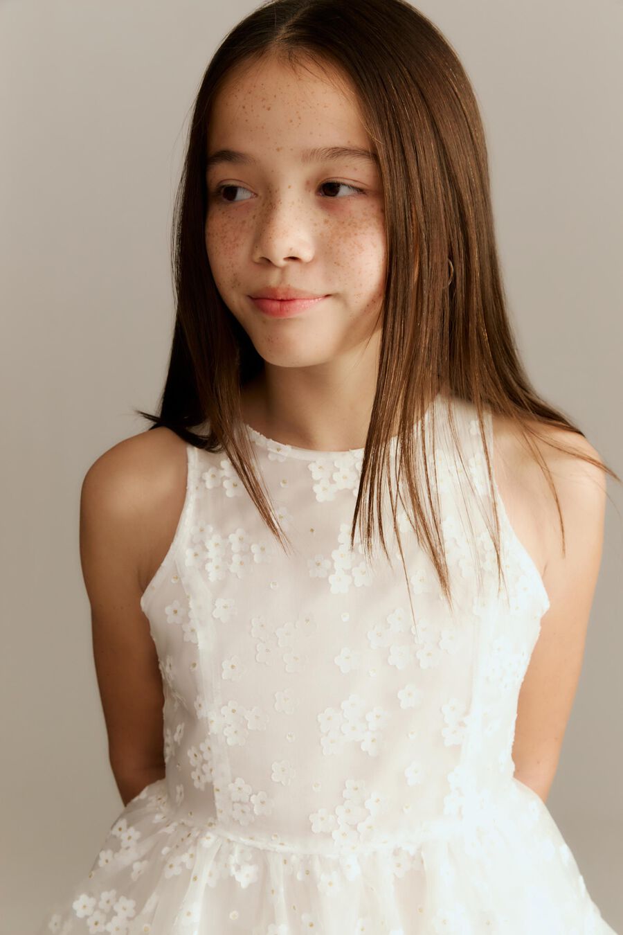 ANABELLE MINI DRESS in colour Orchid White