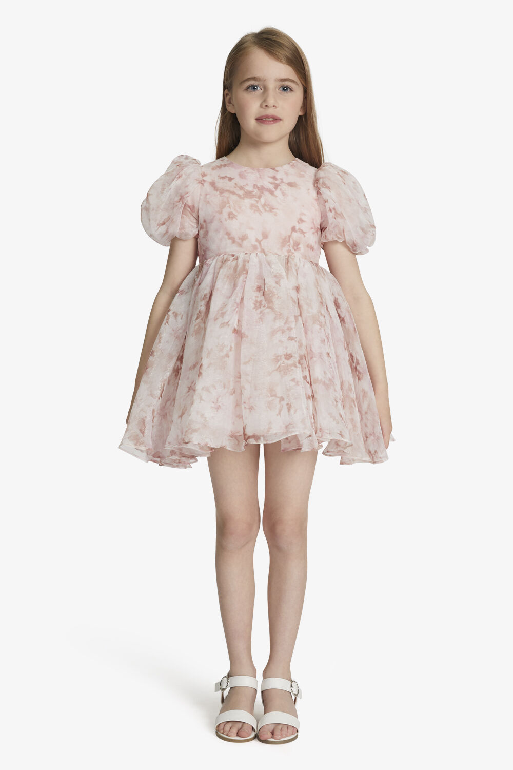 GIRLS PENNY ORGANZA MINI DRESS in colour CAVIAR
