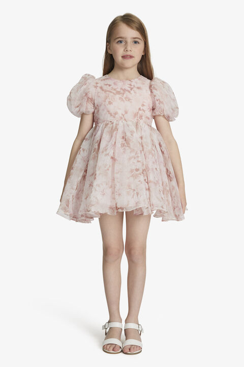 GIRLS PENNY ORGANZA MINI DRESS in colour CAVIAR