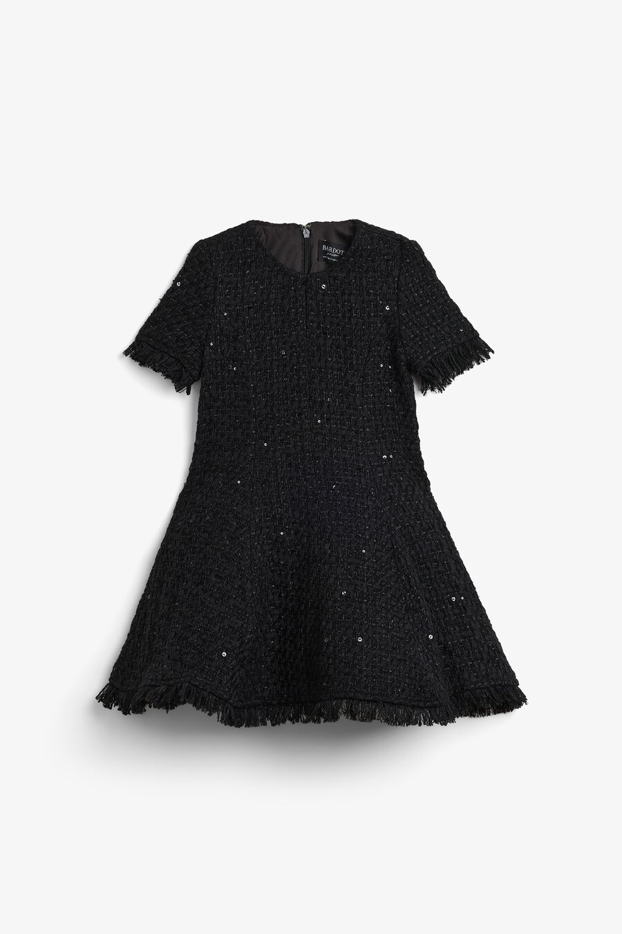 AVA BOUCLE MINI DRESS in colour Black