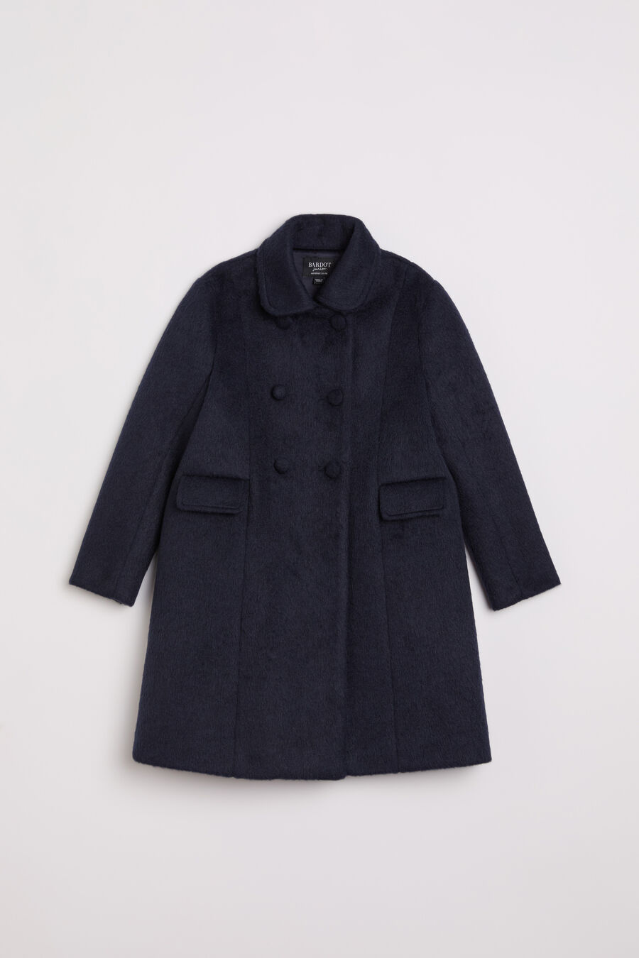 LEAH WOOL COAT in colour NAVY