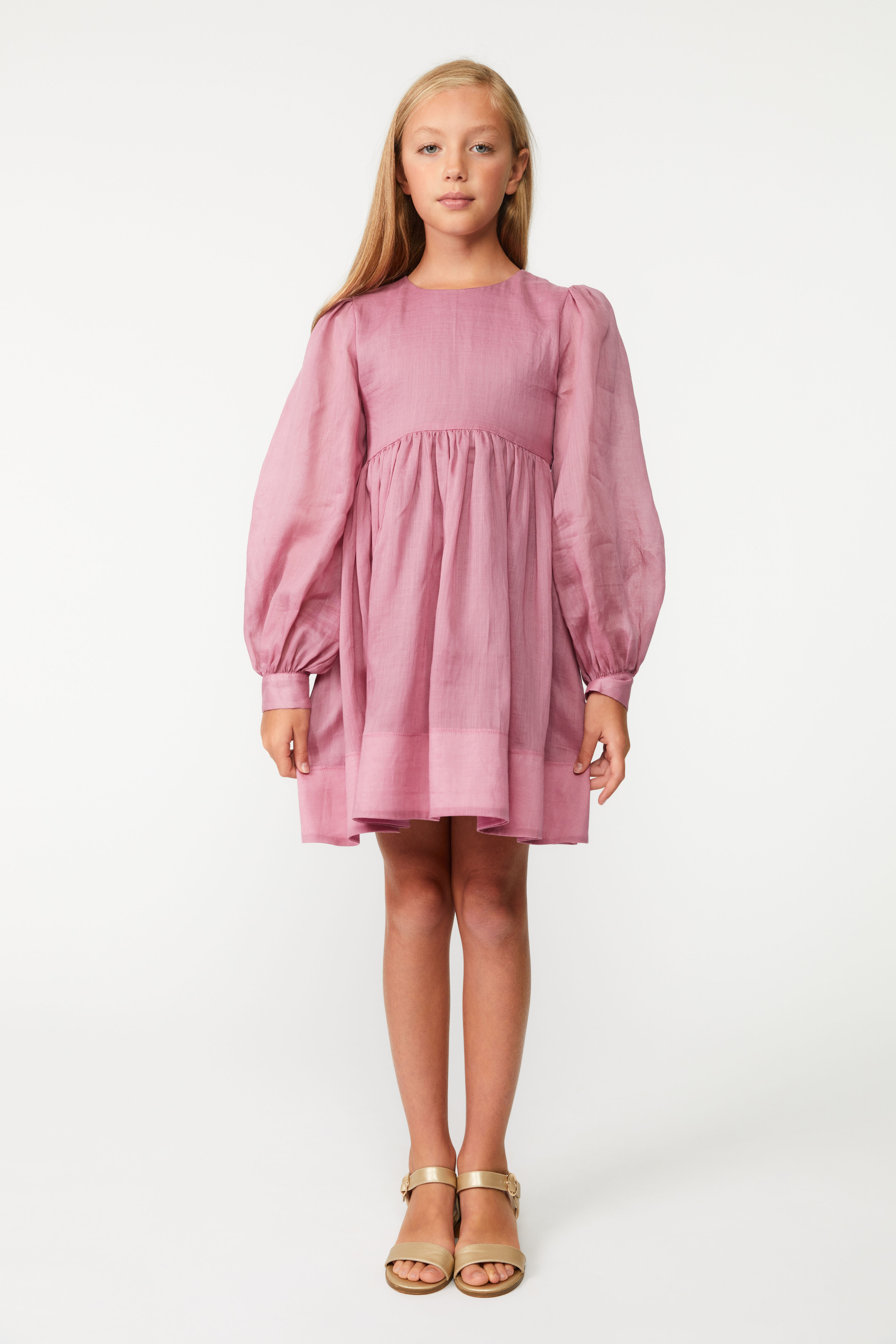 Girls Leticia Mini Dress In Blush Pink Bardot Junior