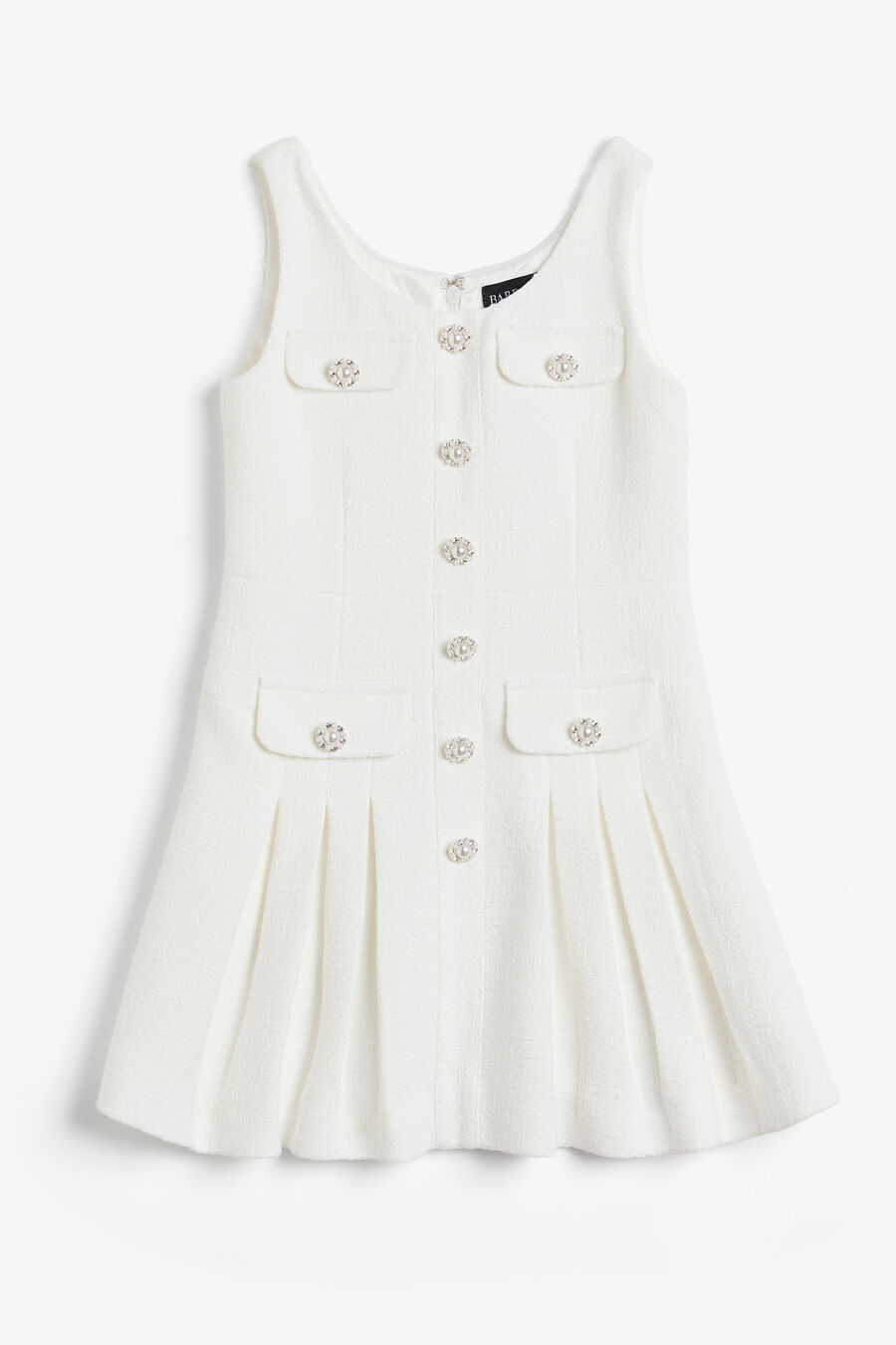 AURELIA BOUCLE DRESS in colour White