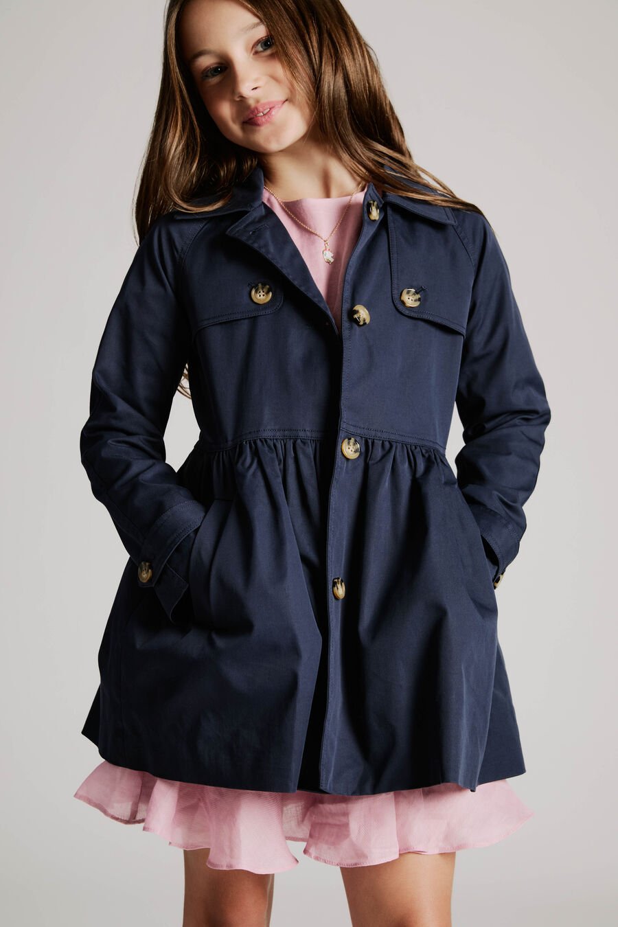 MIA CLASSIC TRENCH in colour NAVY