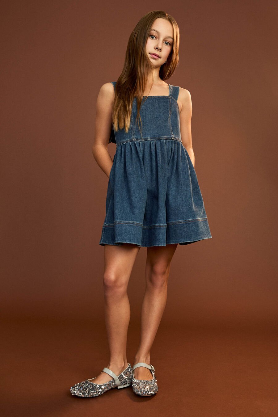 Girls Catalina Mini Denim Dress