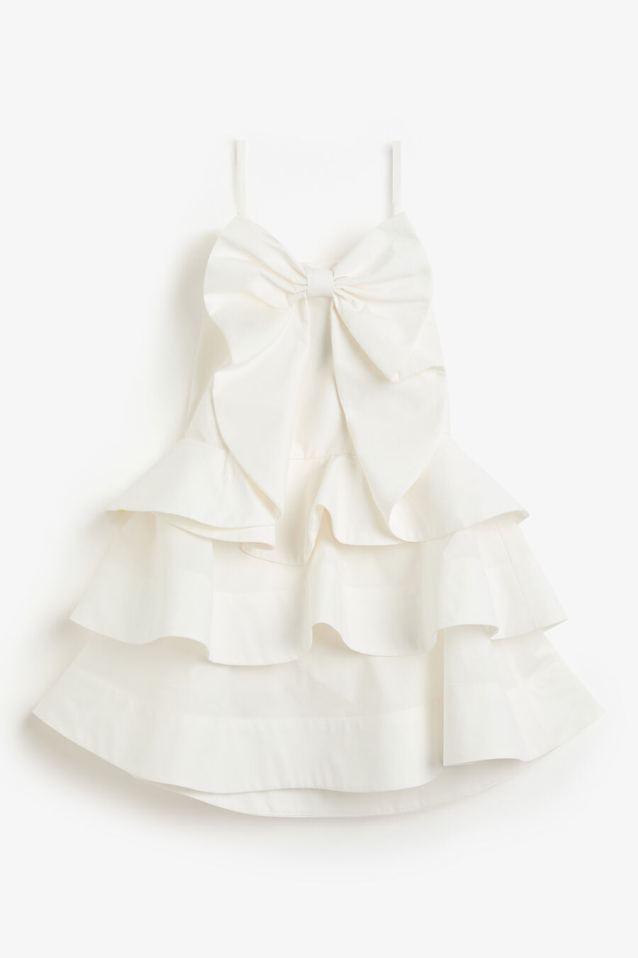 TULIP POPLIN BOW DRESS in colour Orchid White