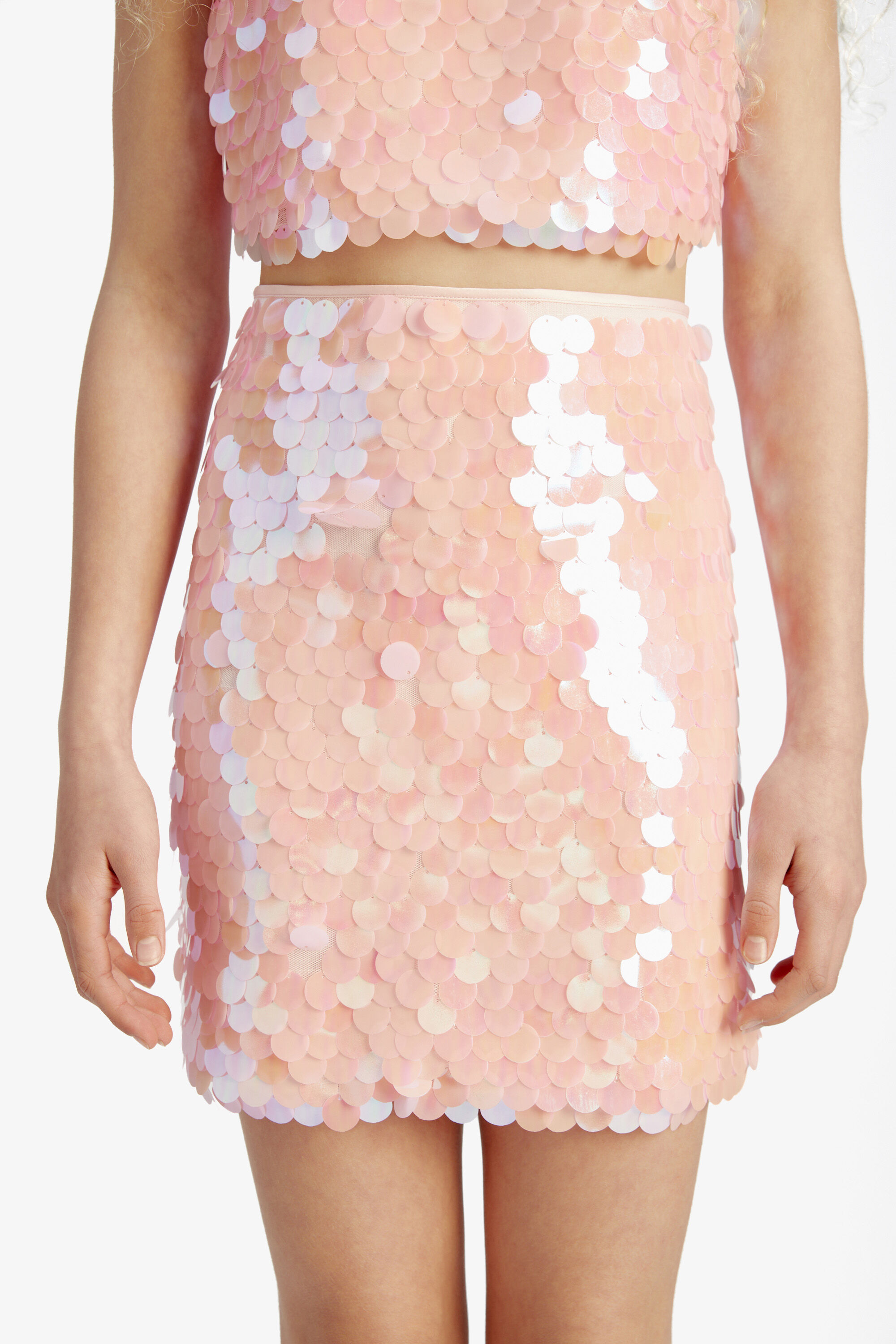Girls Katana Sequin Skirt In Bliss Pink | Bardot Junior