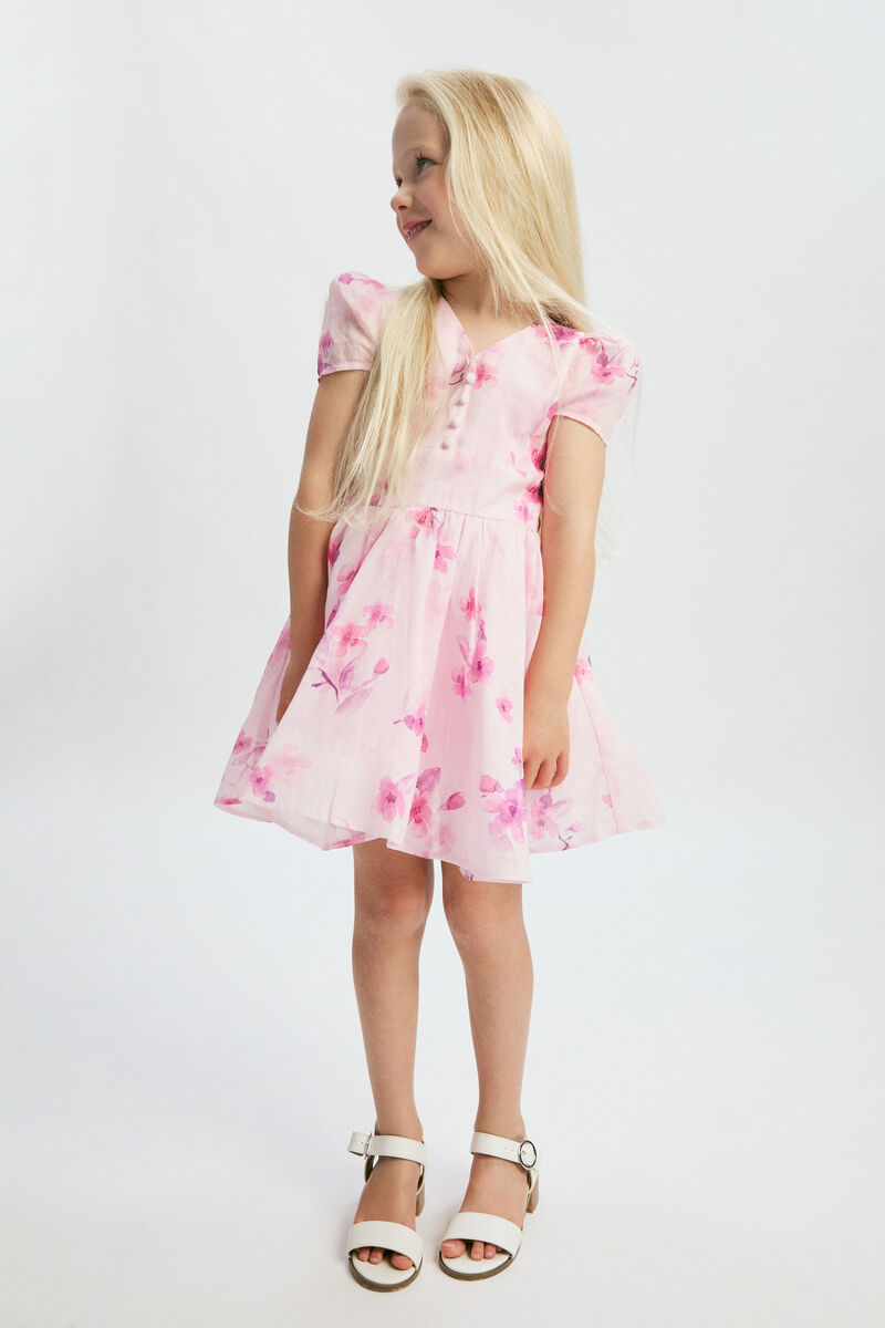 girls sirena mini dress in lilac flor