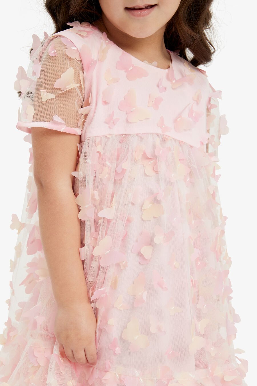 BUTTERFLY TIERED DRESS in colour PASTEL MUL
